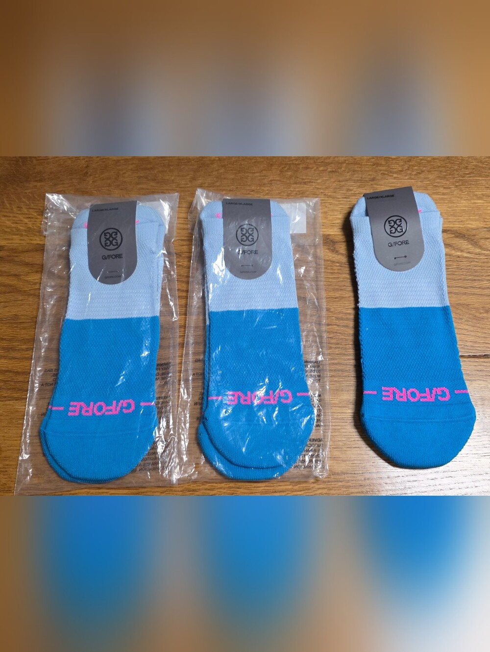 G/FORE Men's Size L-XL/ 11-15 Ankle Socks 2 Tone Foreplay Bundle Of 3 Pairs